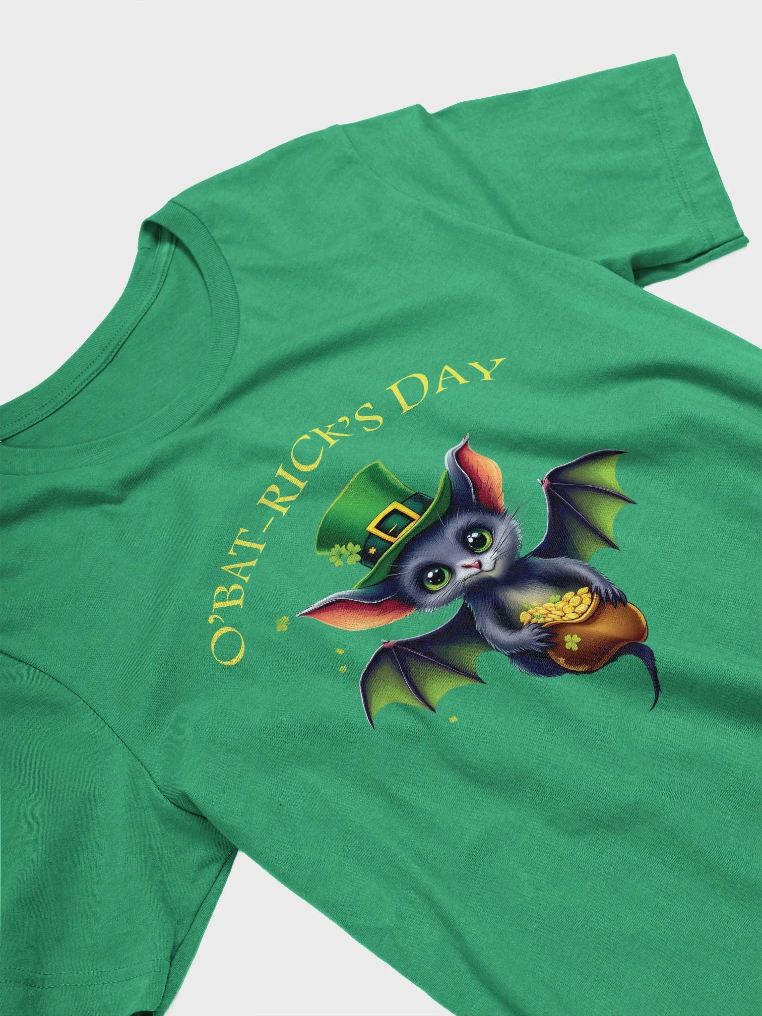Cute St. Patrick’s Day Bat T-Shirt – O’Bat-Rick’s Day Funny Irish Design product image (15)