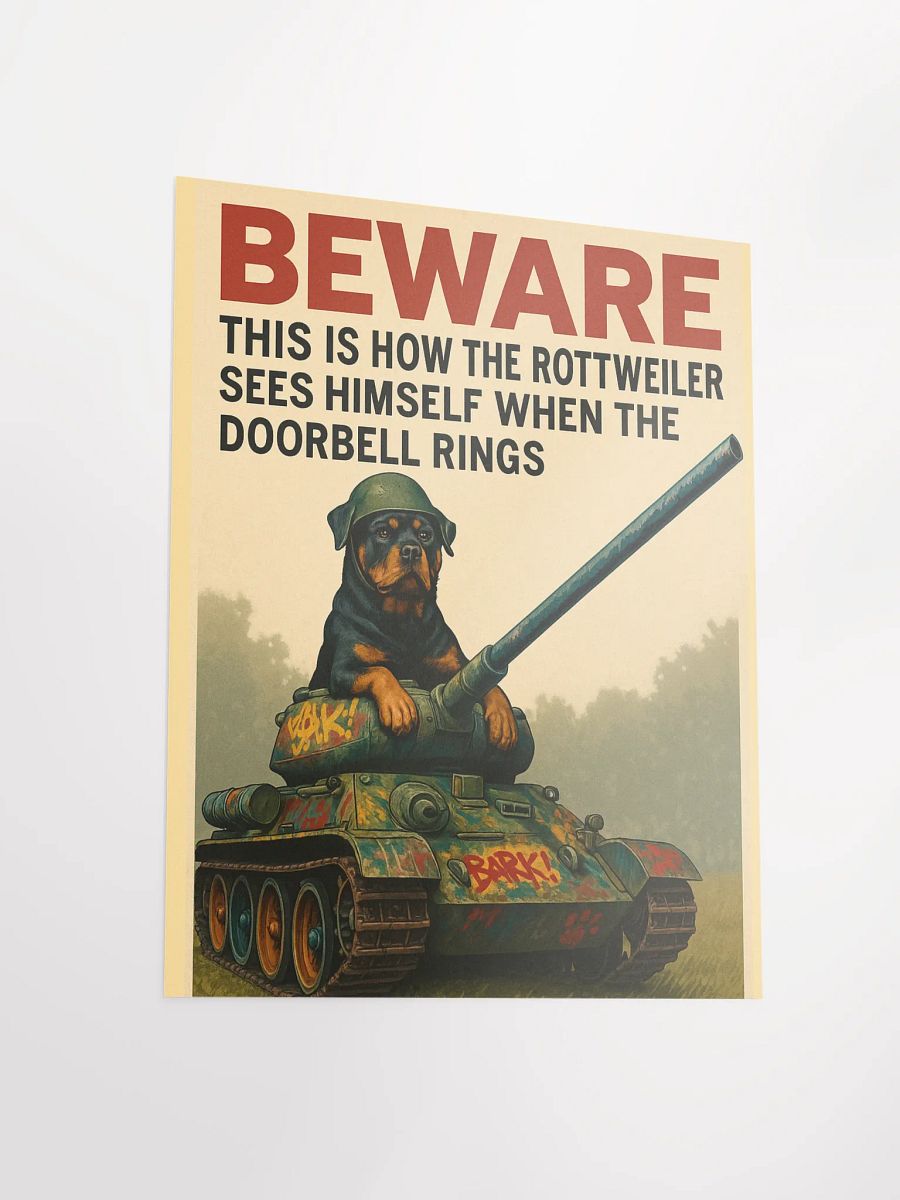 Rottweiler Doorbell - Matte Paper Poster product image (3)