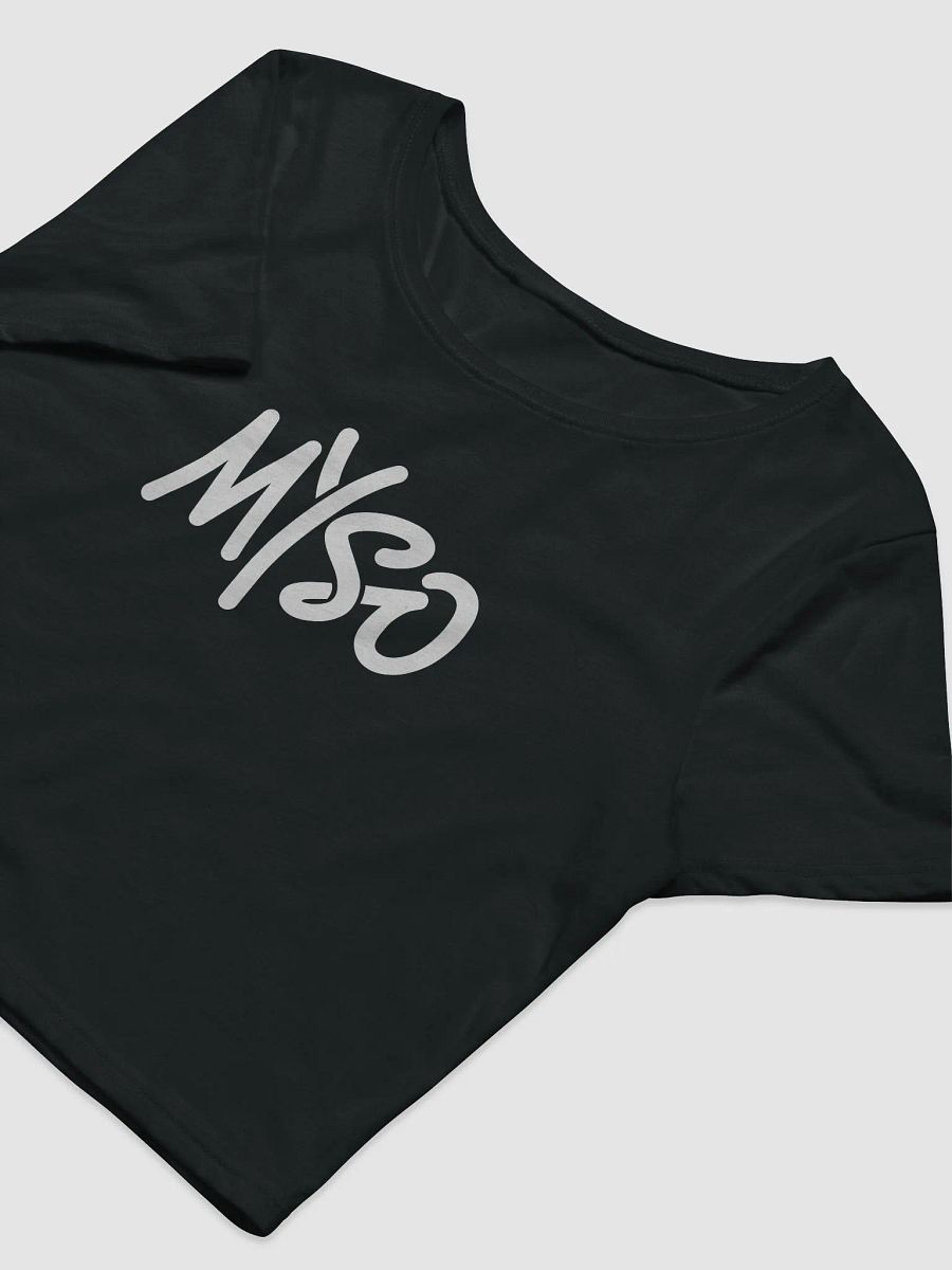 MYSO Black Crop Tee with White Solo Logo product image (5)