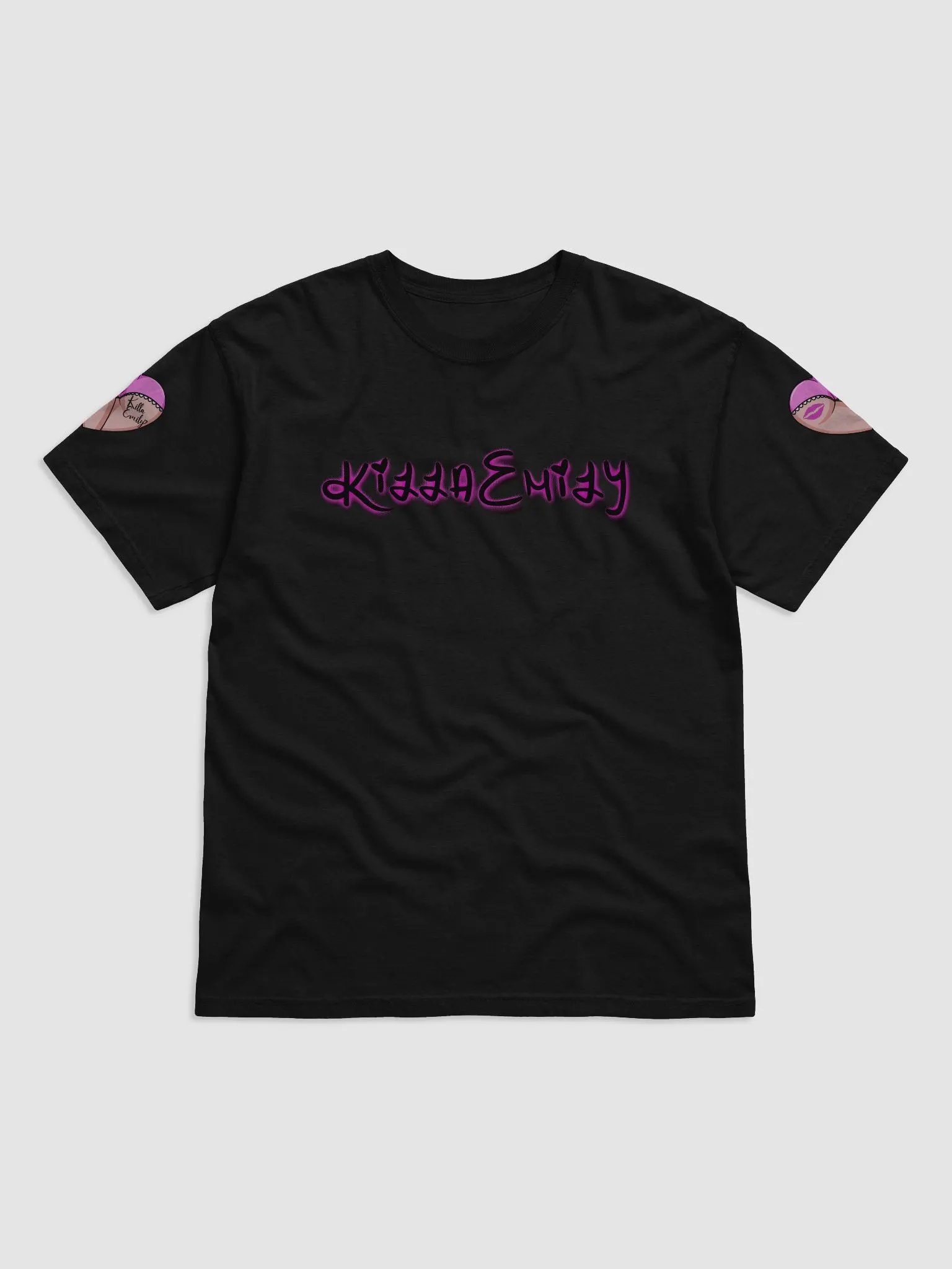 KILLA EMILY AUTOGRAPH TEE WITH PINK HEART BUTT SLEEVES product image (1)