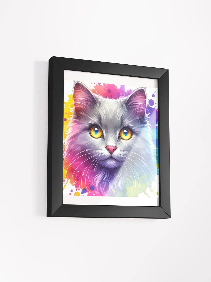 Beautiful Grey Cat Watercolor Art Print product image (49)