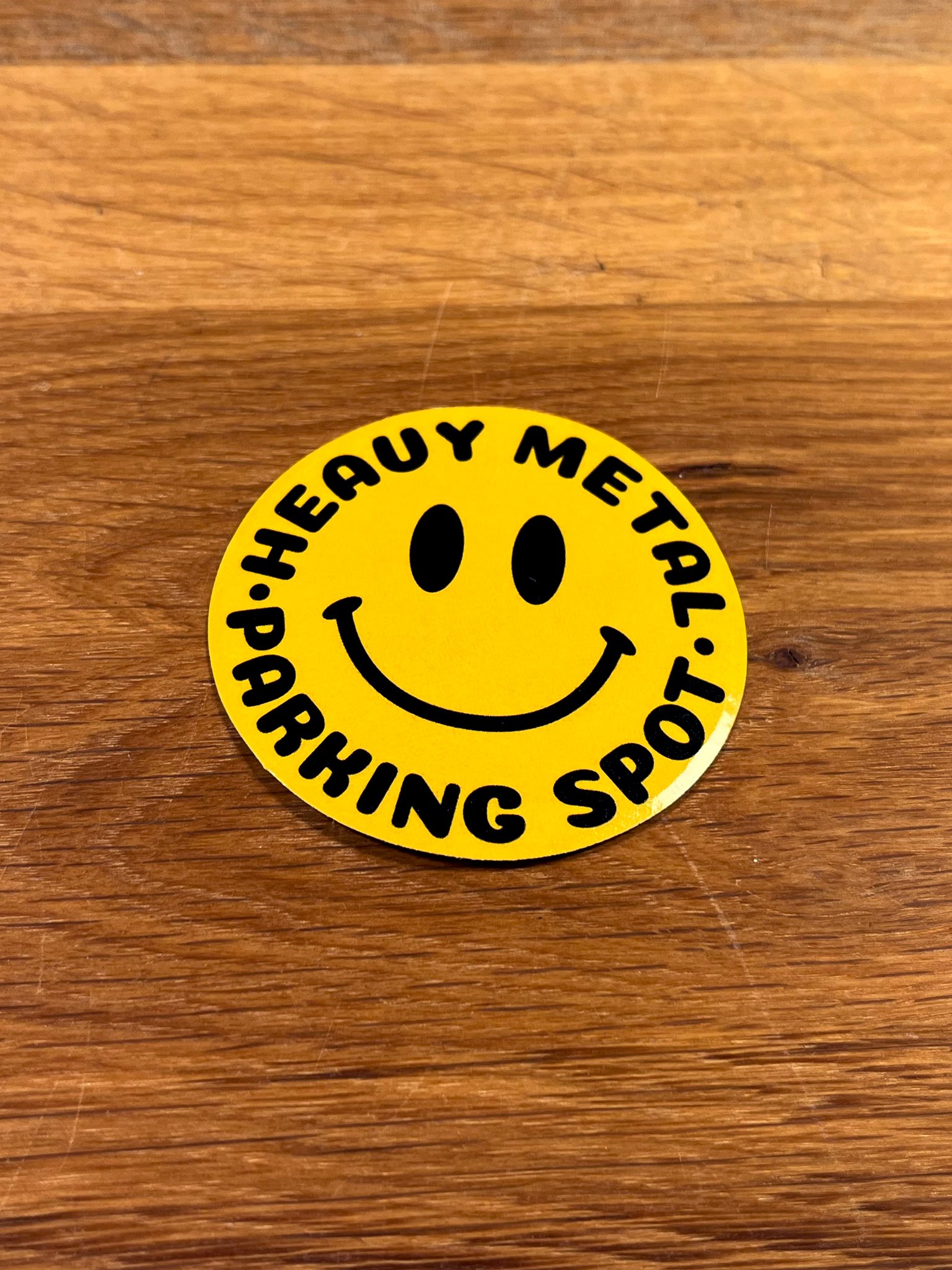 Heavy Metal Parking Spot Round Sticker (3 pack) product image (2)