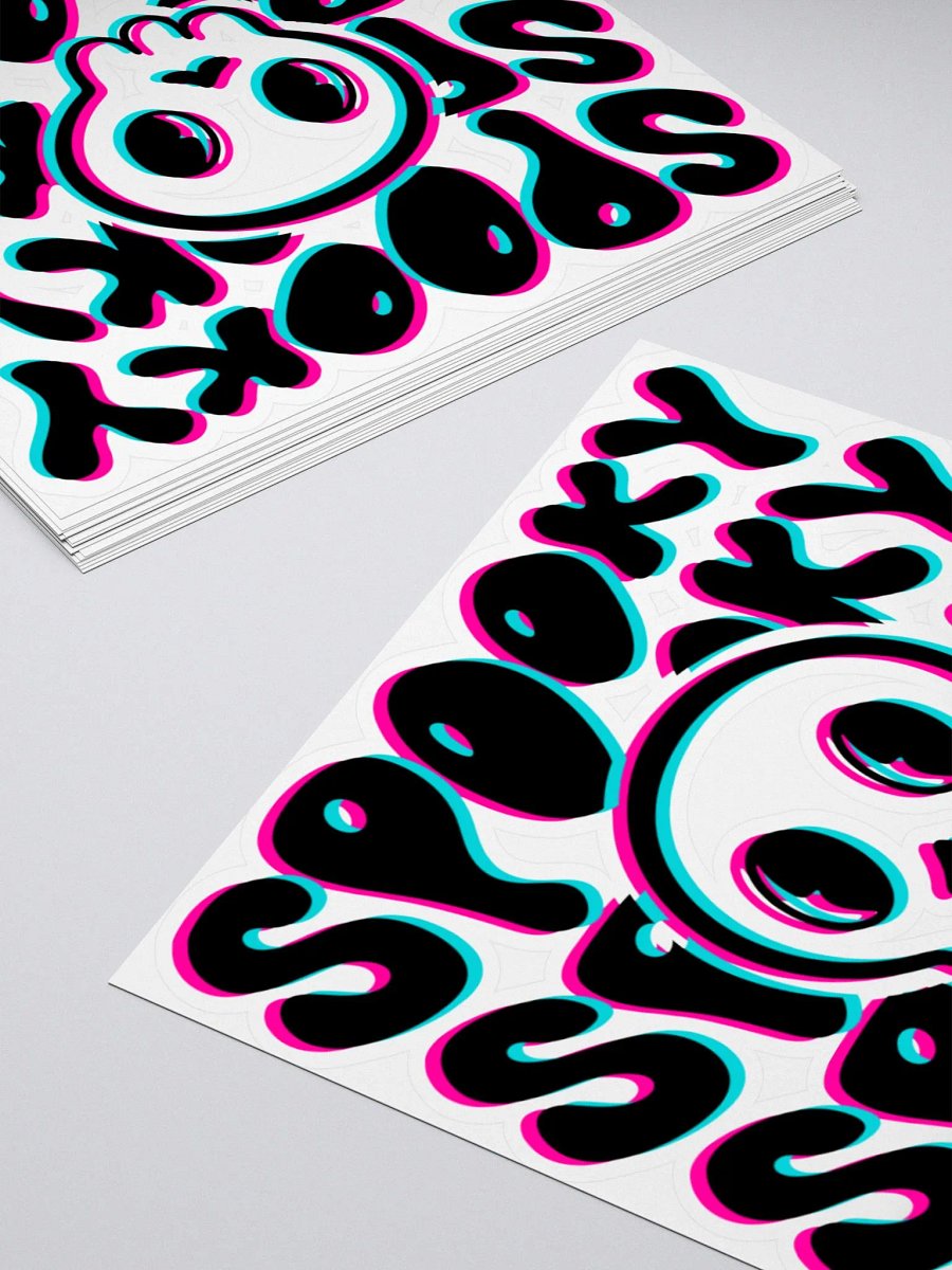 SPOOKY STICKER BLK product image (4)