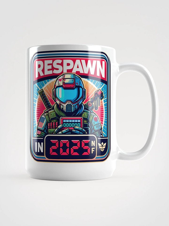 Respawn 2025 Mug – Gamer Countdown Icon Design product image (1)