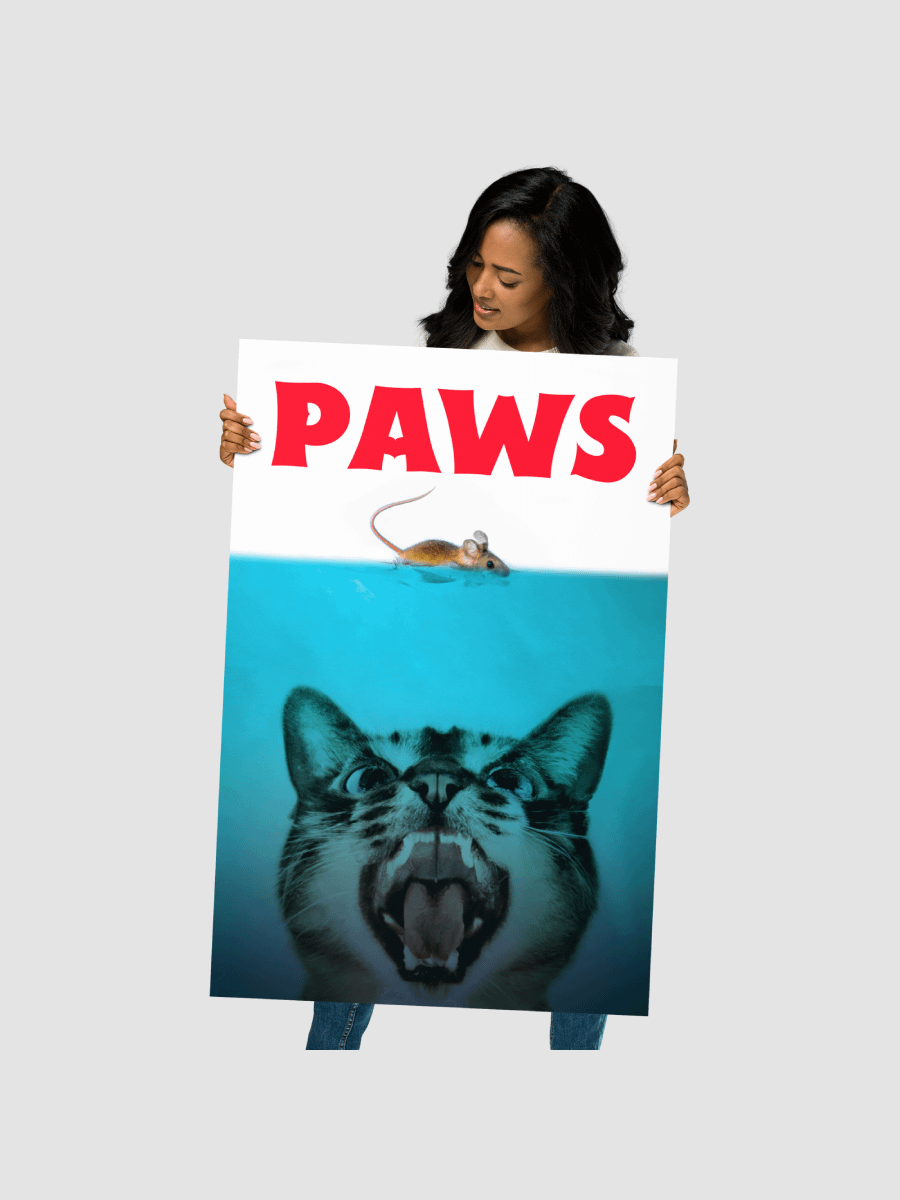 "Paws" Poster - Hilarious Cat and Mouse Parody in Premium Matte Print product image (3)