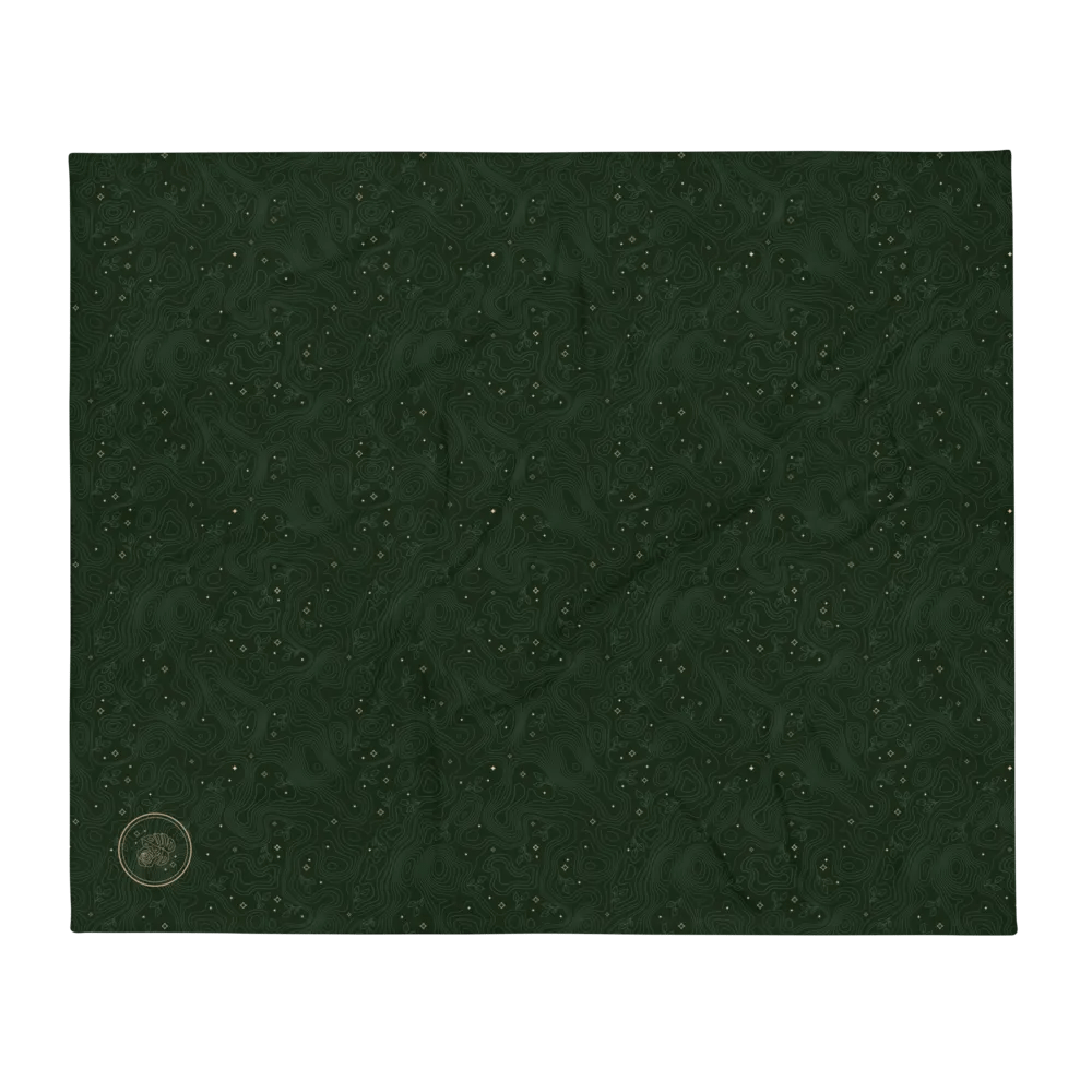 Thorne Topography Fleece Blanket (Dark Green) product image (2)