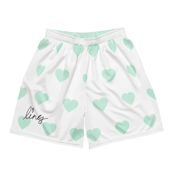 Lingling Kwong Unisex Mesh Shorts (White & Blue) product image (1)