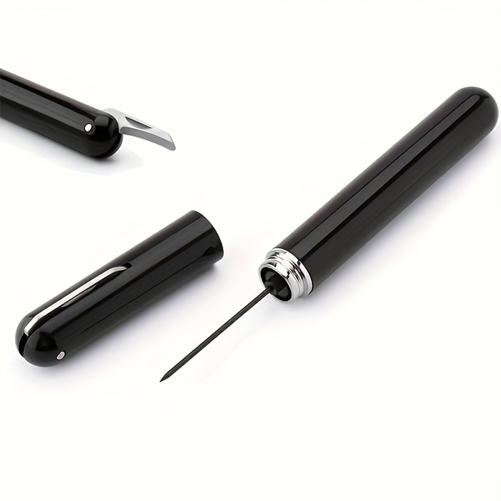 Portable Stainless Steel Wine Bottle Opener With Foil Cutter product image (3)