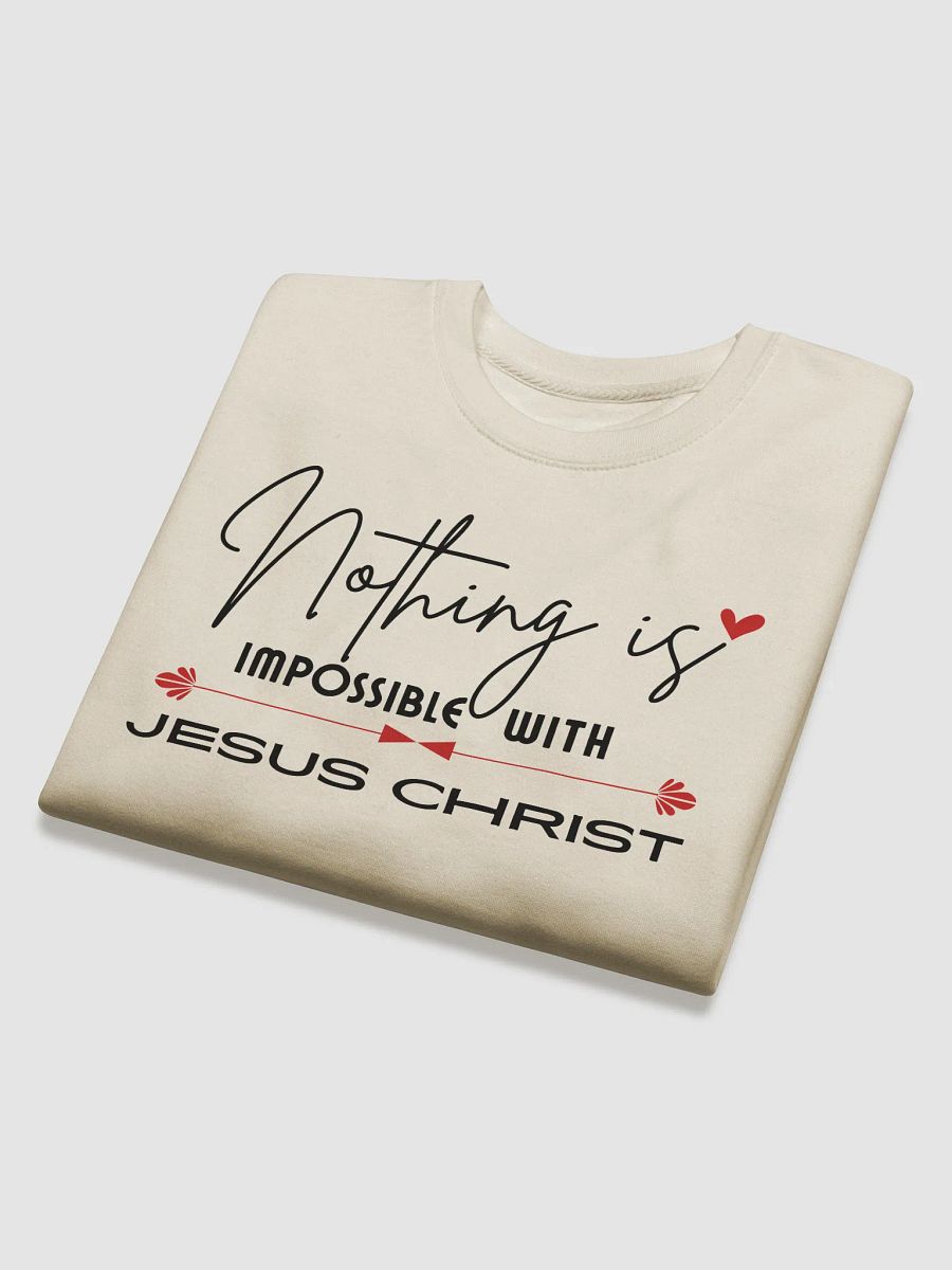 Nothing Is Impossible With Jesus Christ, Heritage Sweater product image (3)