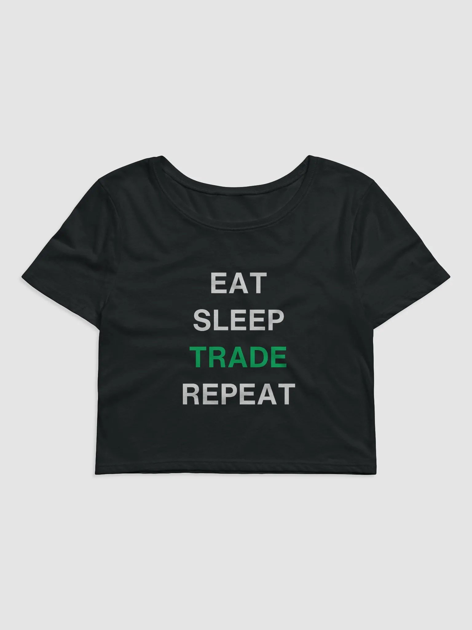 Eat, Sleep, Trade, Repeat Women's Crop Tee product image (1)