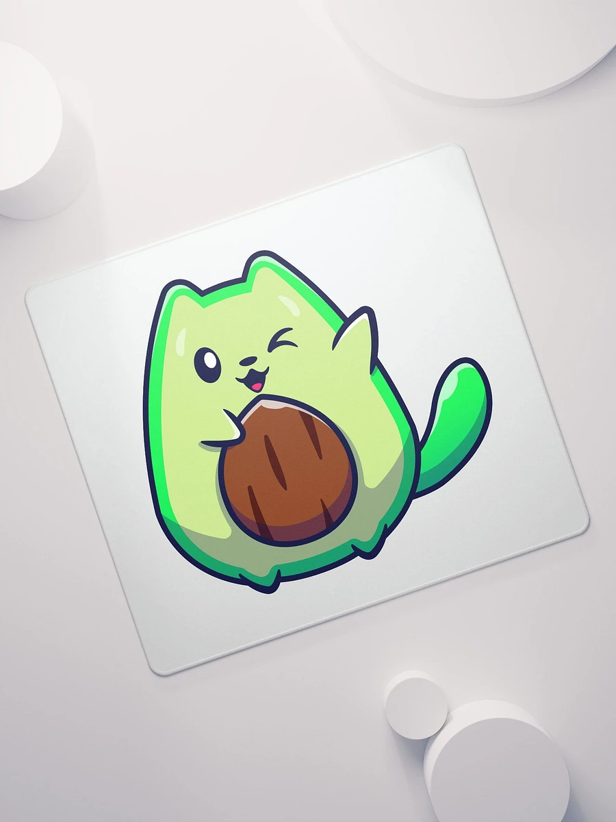 Winking Kawaii Avocado Cat Mousepad product image (13)