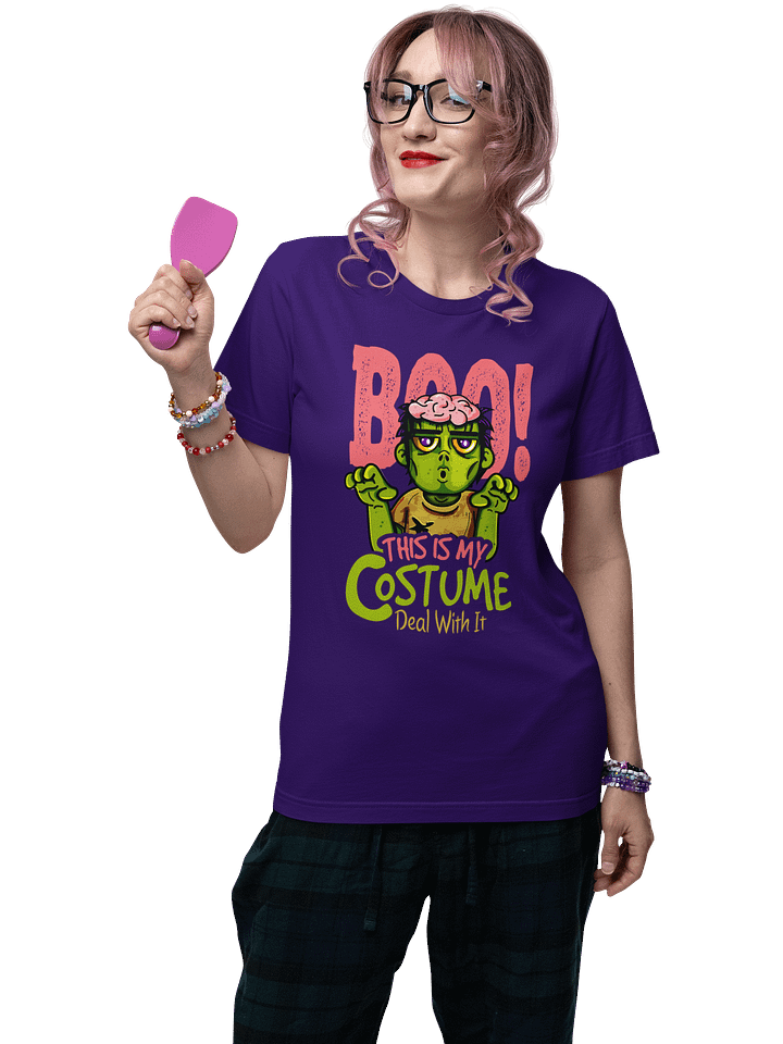 Boo This Is My Costume Funny Zombie Halloween T-Shirt – Cartoon Lazy Costume Tee product image (14)