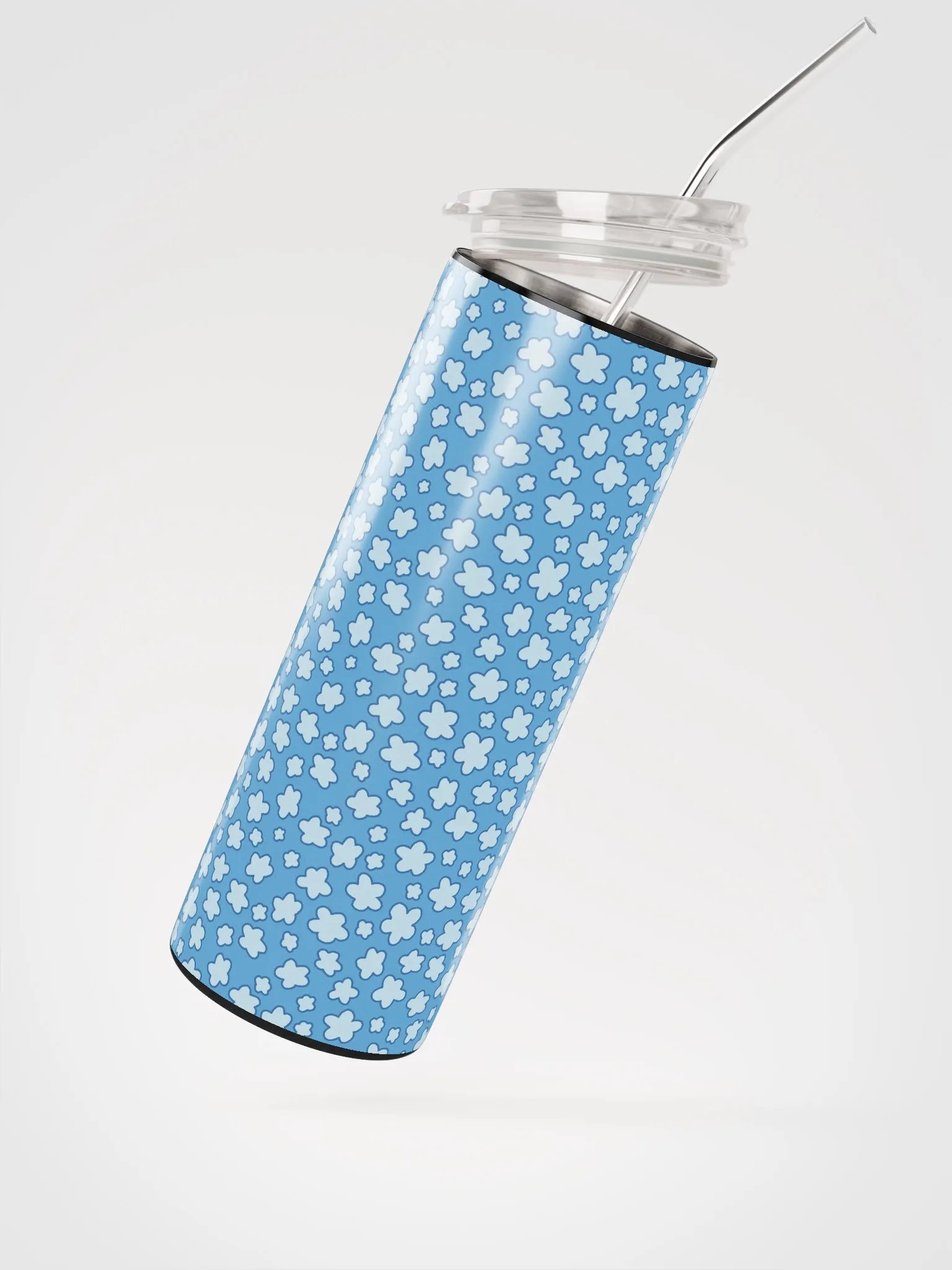 Simple Blue Floral 20-oz. Stainless Steel Tumbler product image (3)