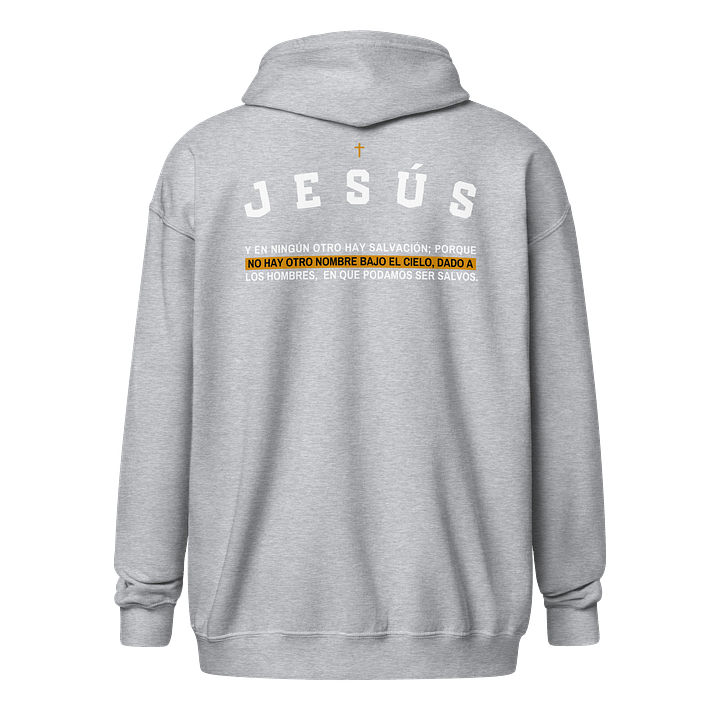 Sudadera unisex con capucha y cremallera | Y en ningún otro hay salvación product image (17)