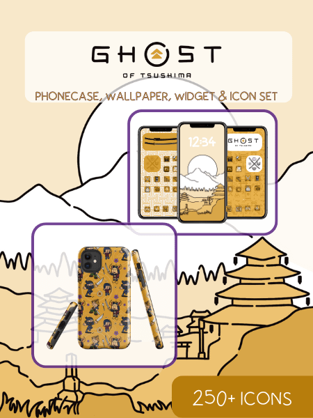 Ghost of Tsushima Gold iPhone Hardcase & Theme Bundle product image (1)