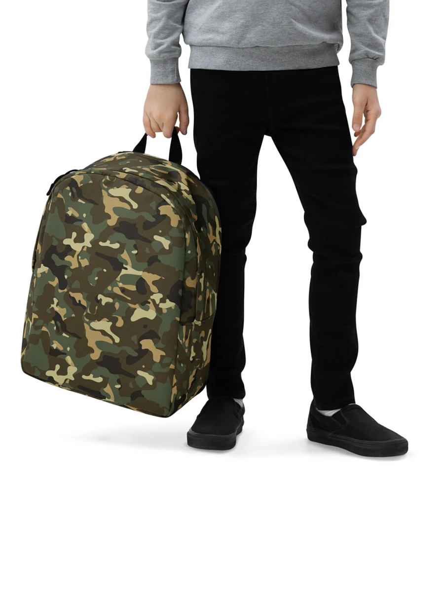 Military Green Camouflage All-Over Print Minimalist Backpack product image (12)