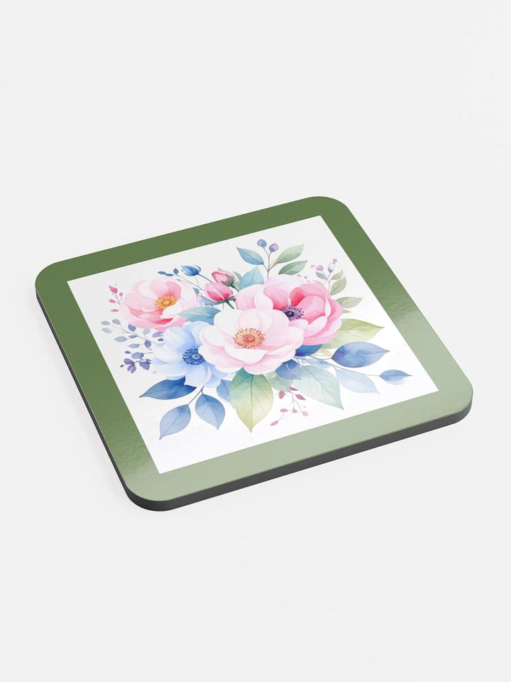 Columbia Road Market Cork Coaster (Green Floral) product image (2)