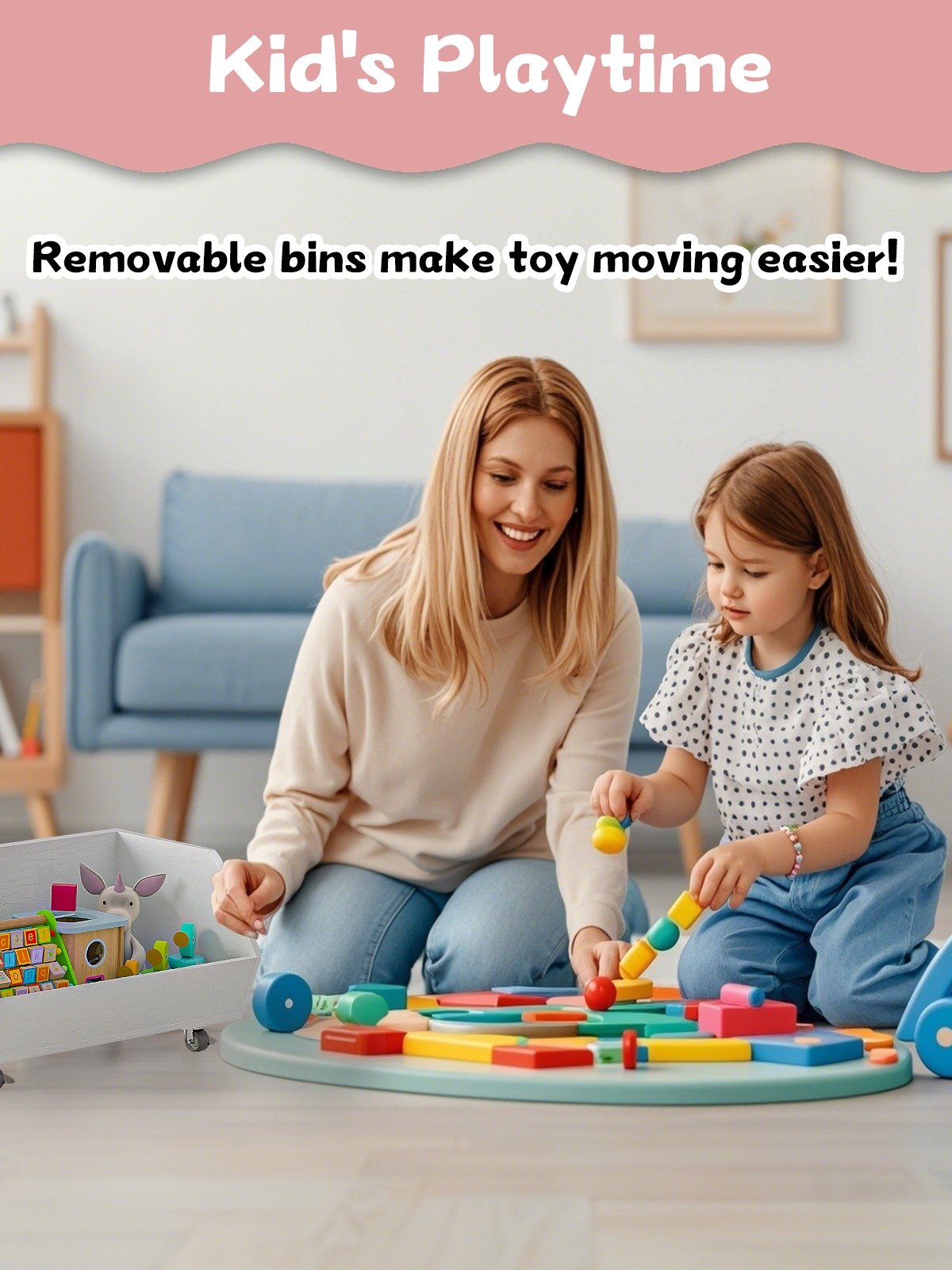 4-Tier Kids Bookshelf and Toy Storage, Book Shelf for Kids Rooms, Wooden bookcase for Toddler Children Baby in Nursery Playroom Living Room - Idea Gifts for Boys and Girls (White) product image (3)