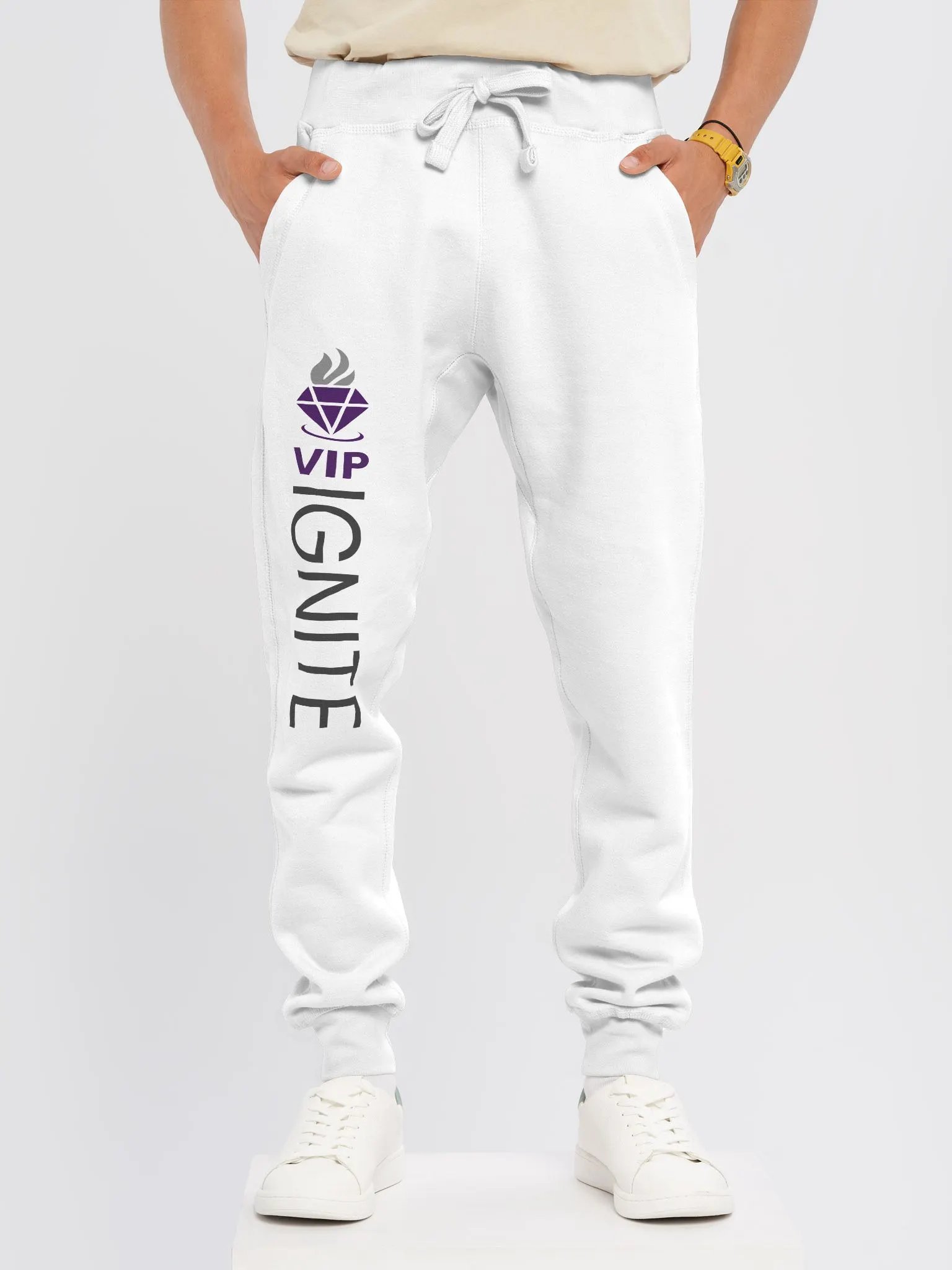 VIP Ignite Swag White Joggers product image (1)