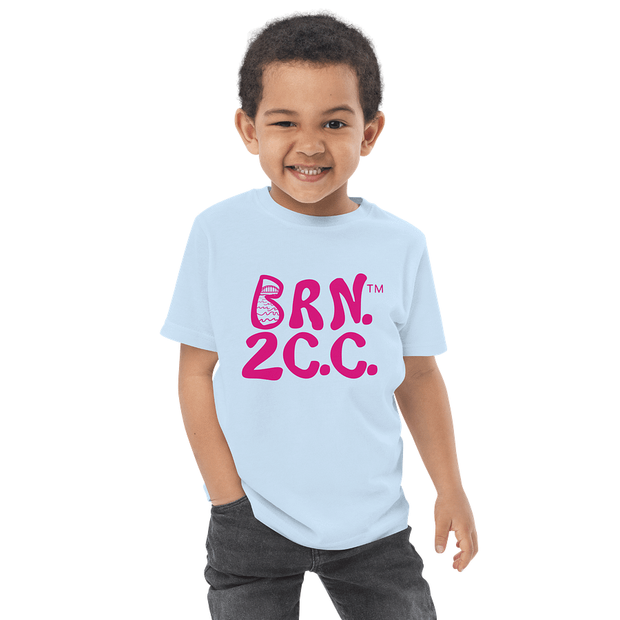BRN.2C.C.™/BOURNE to Cape Cod™ | DTG Vintage Print | Toddler T-Shirt | Coastal Jersey Tee for Littles | Vibrant Pink Logos product image (4)