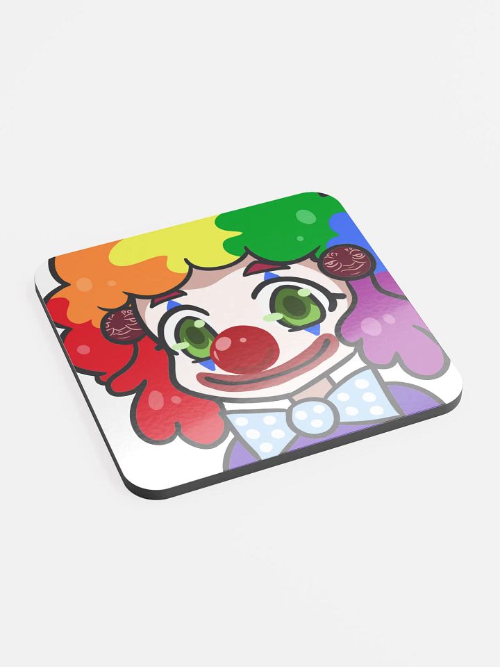 Thrift-tan clown coaster product image (2)