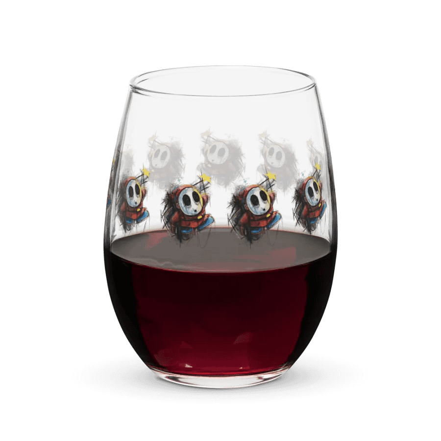 Shy Guy by StephyJ Stemless Wine Glass product image (6)