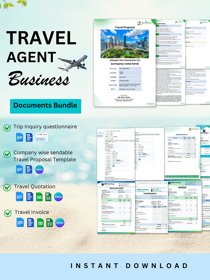 Travel Agent Business Documents Bundle product image (1)
