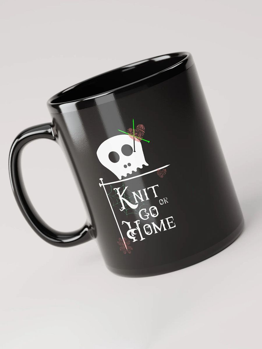 Knit or Go Home quote with a skull and knitting needles product image (5)
