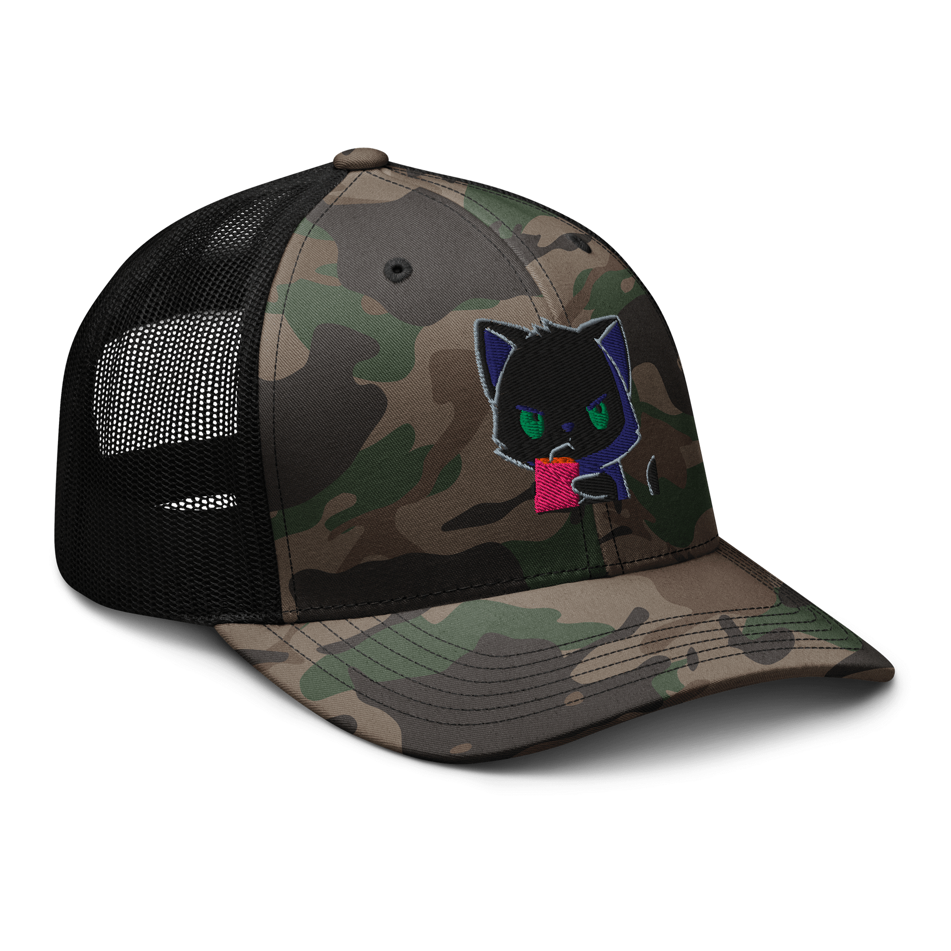 Grumpy Cat Camo Trucker Hat product image (8)