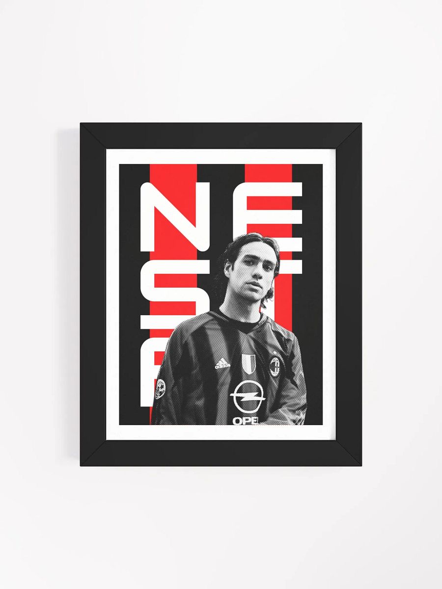 Alessandro Nesta BW AC Milan Name Art Framed Print product image (3)