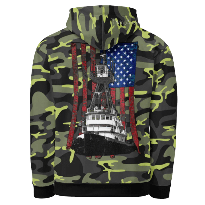 Green Camouflage Tug CE & CE Flage Hoodie product image (1)