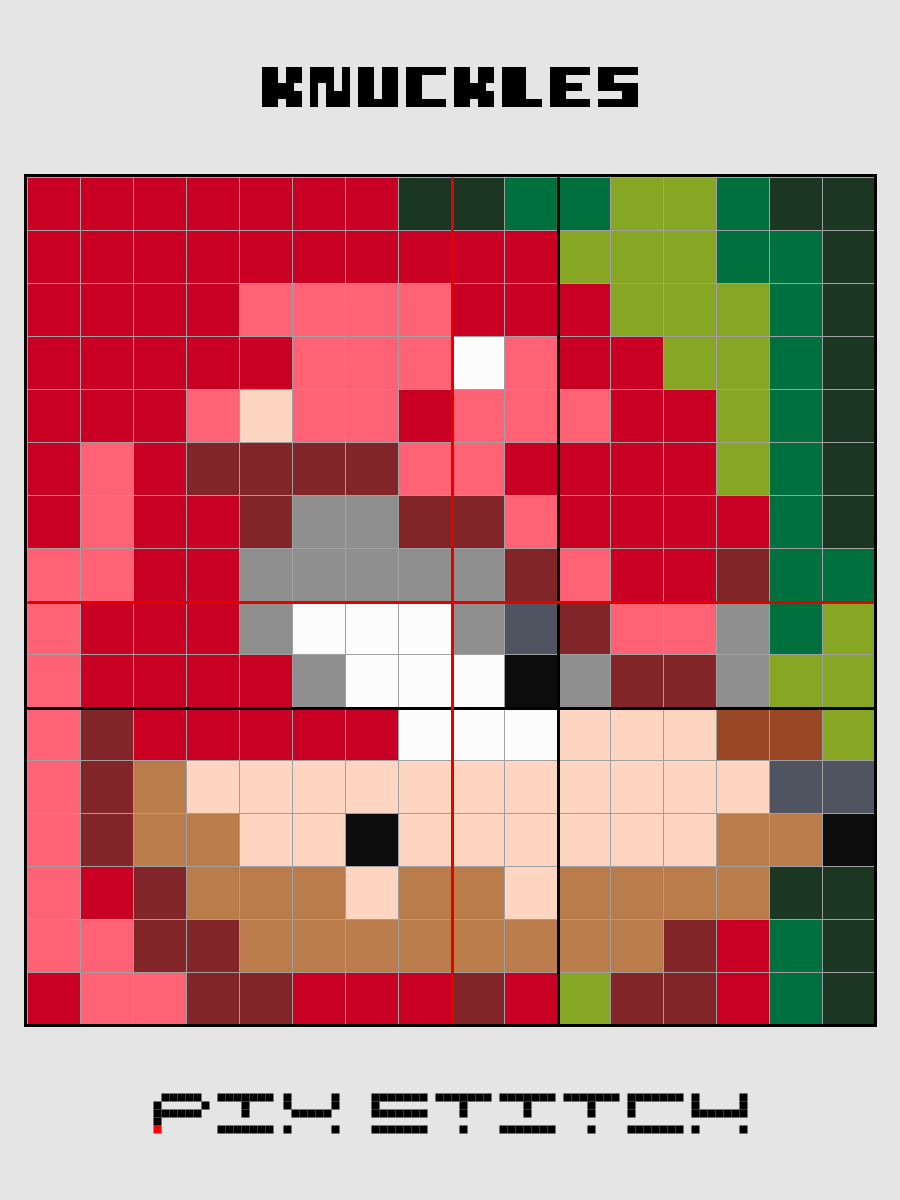 Knuckles Pixel Art product image (2)