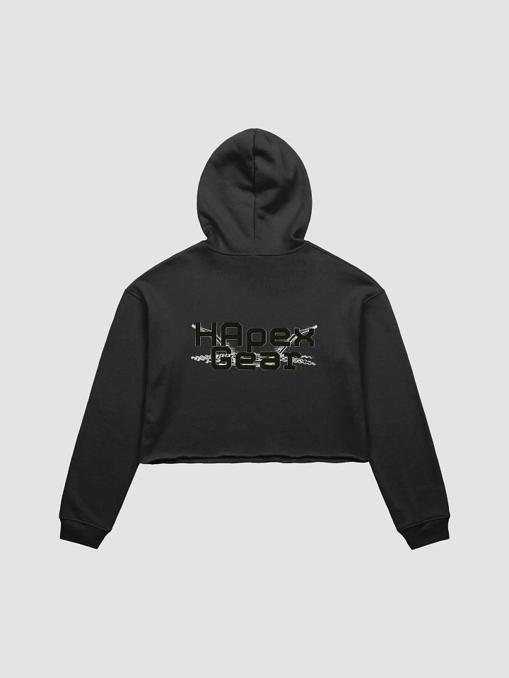 Fleece Crop Hoodie - Black HApex Gear Black Logo product image (1)