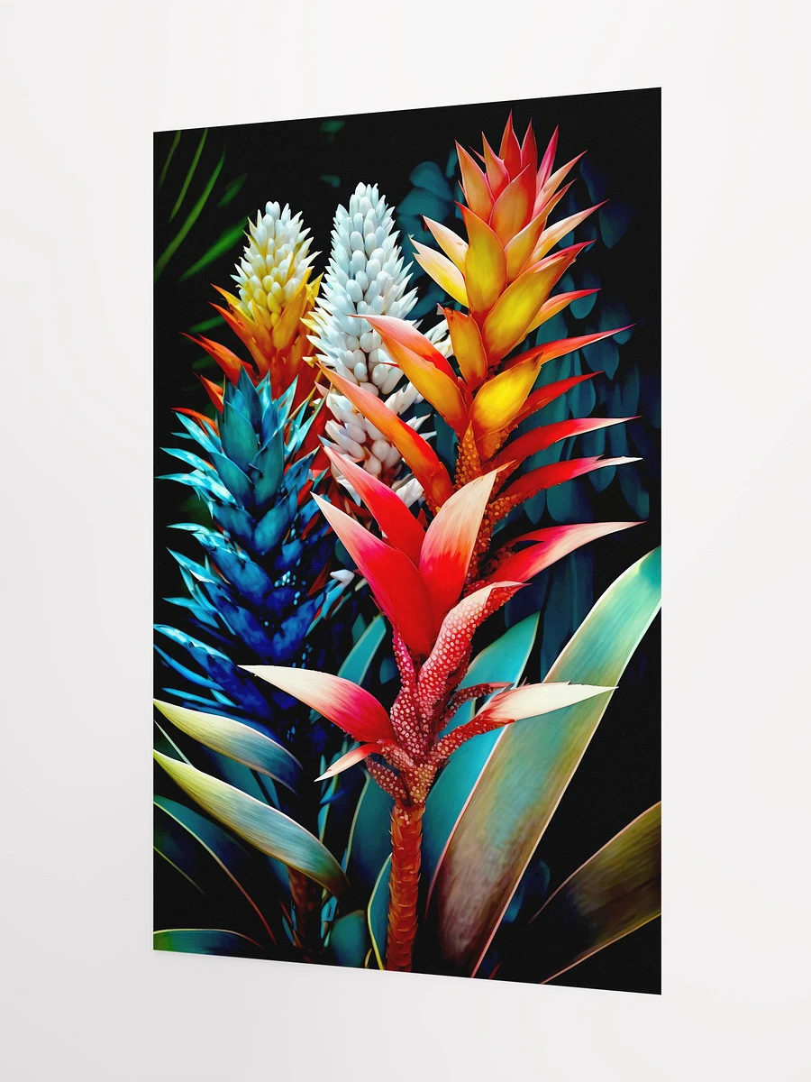 Tropical Aechmea Splendor - Exquisite Bromeliad Botanical Art Print Matte Poster product image (5)
