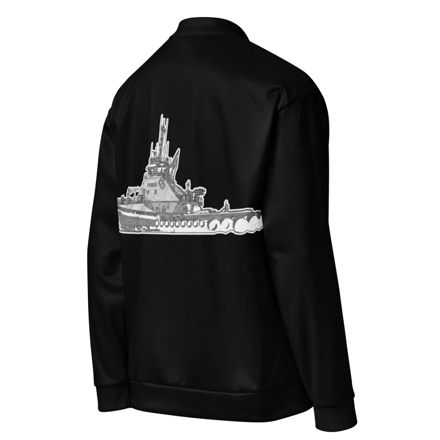 Foss Tugboat Sketch Black Bomber Jacket product image (5)