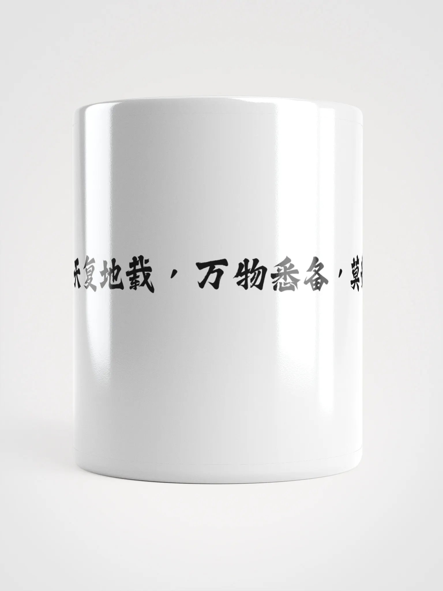 中医文化陶瓷杯 - 白色 - 天复地载，万物悉备，莫贵于人 product image (5)