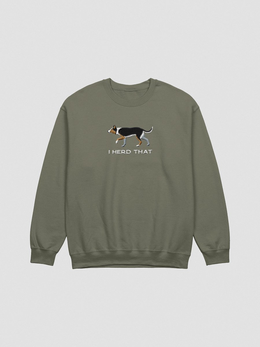 I Herd That Sweatshirt (Embroidered) of an Australian Koolie(Tricolor) product image (6)