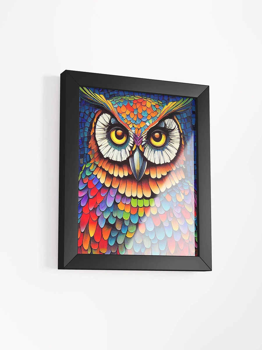 Colorful Owl Portrait – Mosaic Framed Poster product image (27)