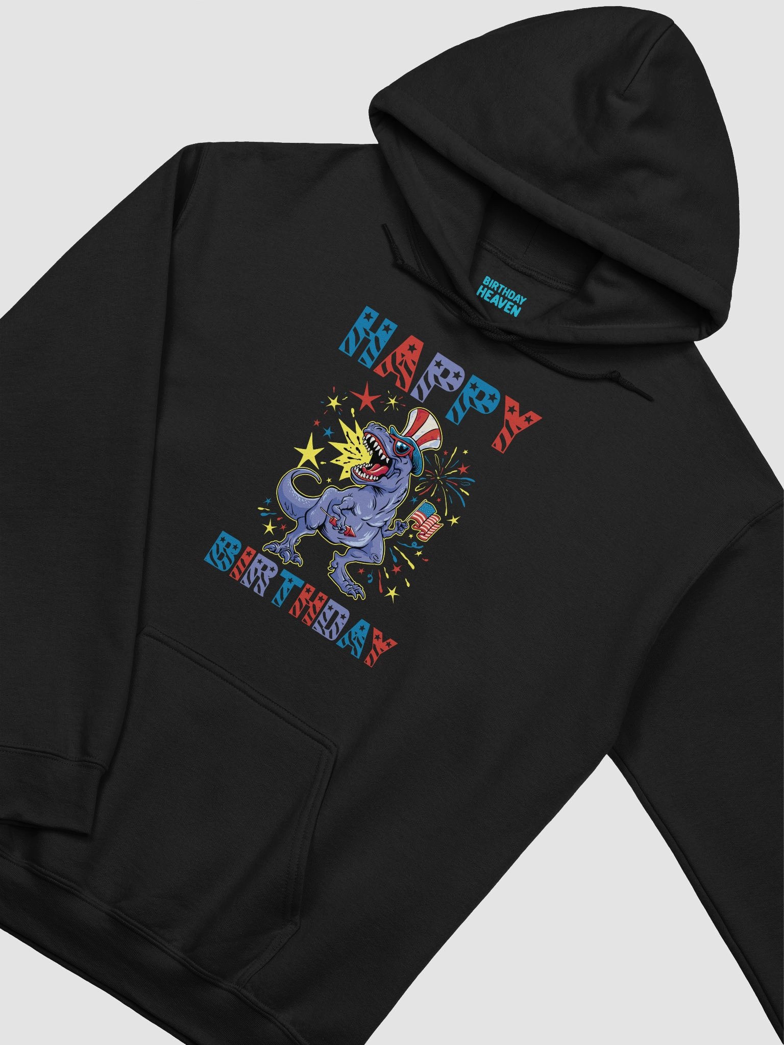 Happy Birthday (USA 4th Of July Dinosaur) Hoodie product image (3)