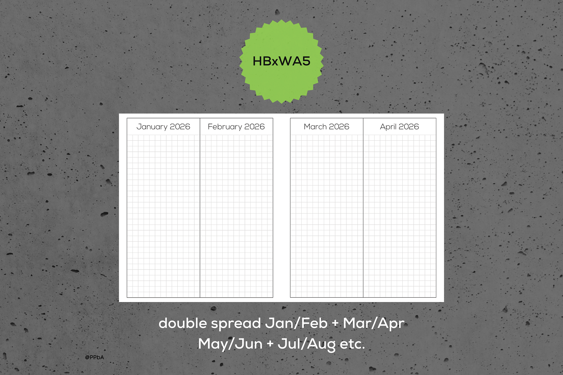 monthly note pages - HBxWA5 - 2026 (1.11) product image (4)