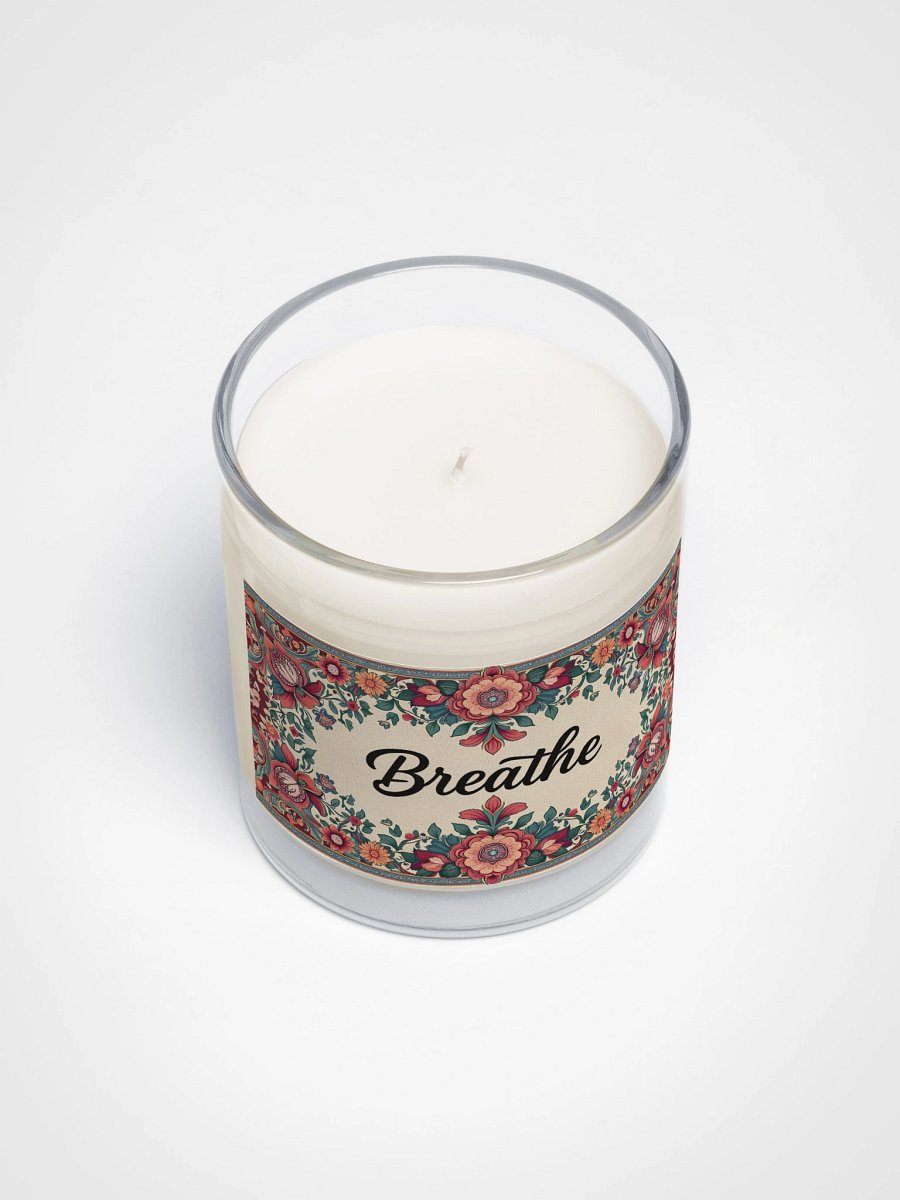 Breathe Floral Candle – Relaxation Botanical Aromatherapy Decor product image (3)