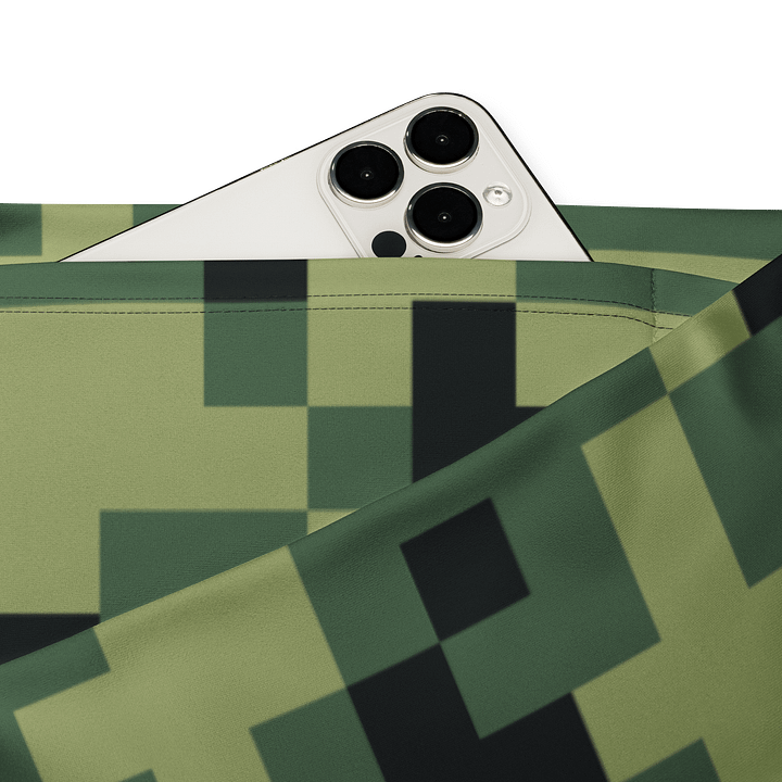 Military Green Camouflage Pixels Camo Pattern Flare Leggings product image (2)