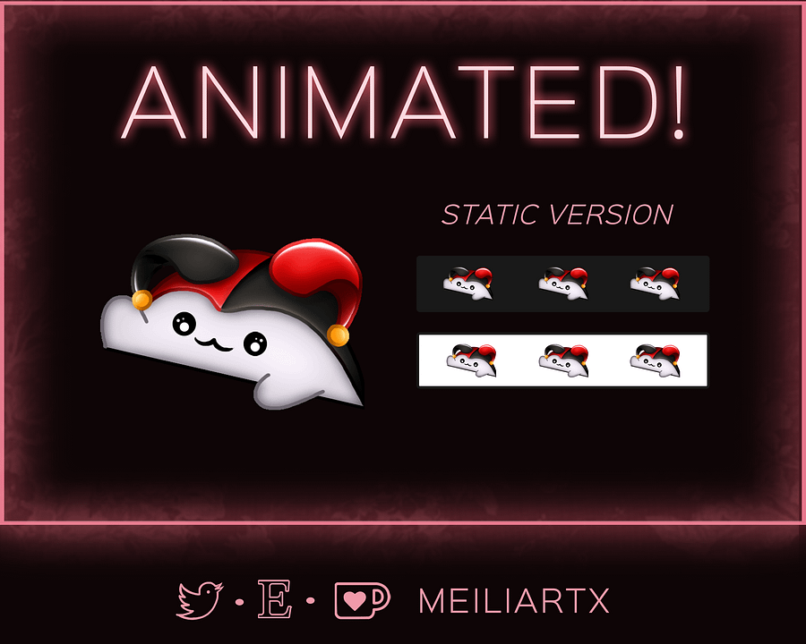 ANIMATED EMOTE Chibi Shaco Clown Bongo Tap product image (2)