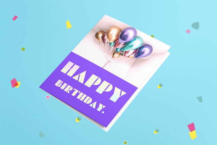 “Chrome balloons” card product image (2)