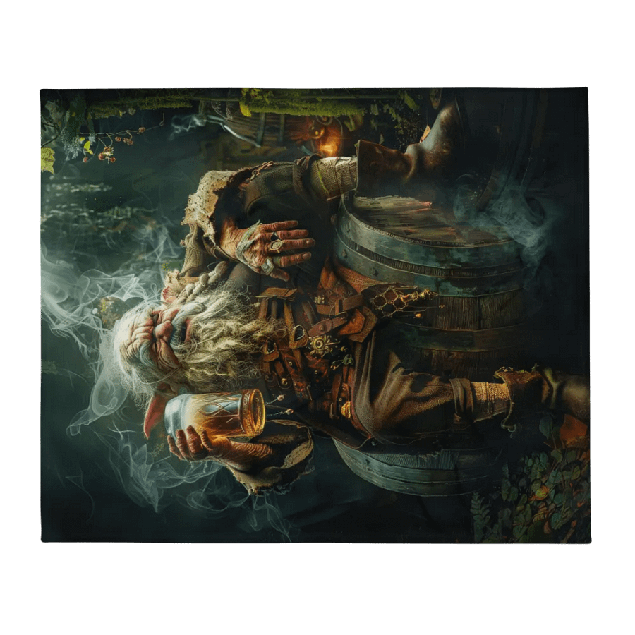 Elder elf drinking a beer - Blanket product image (1)