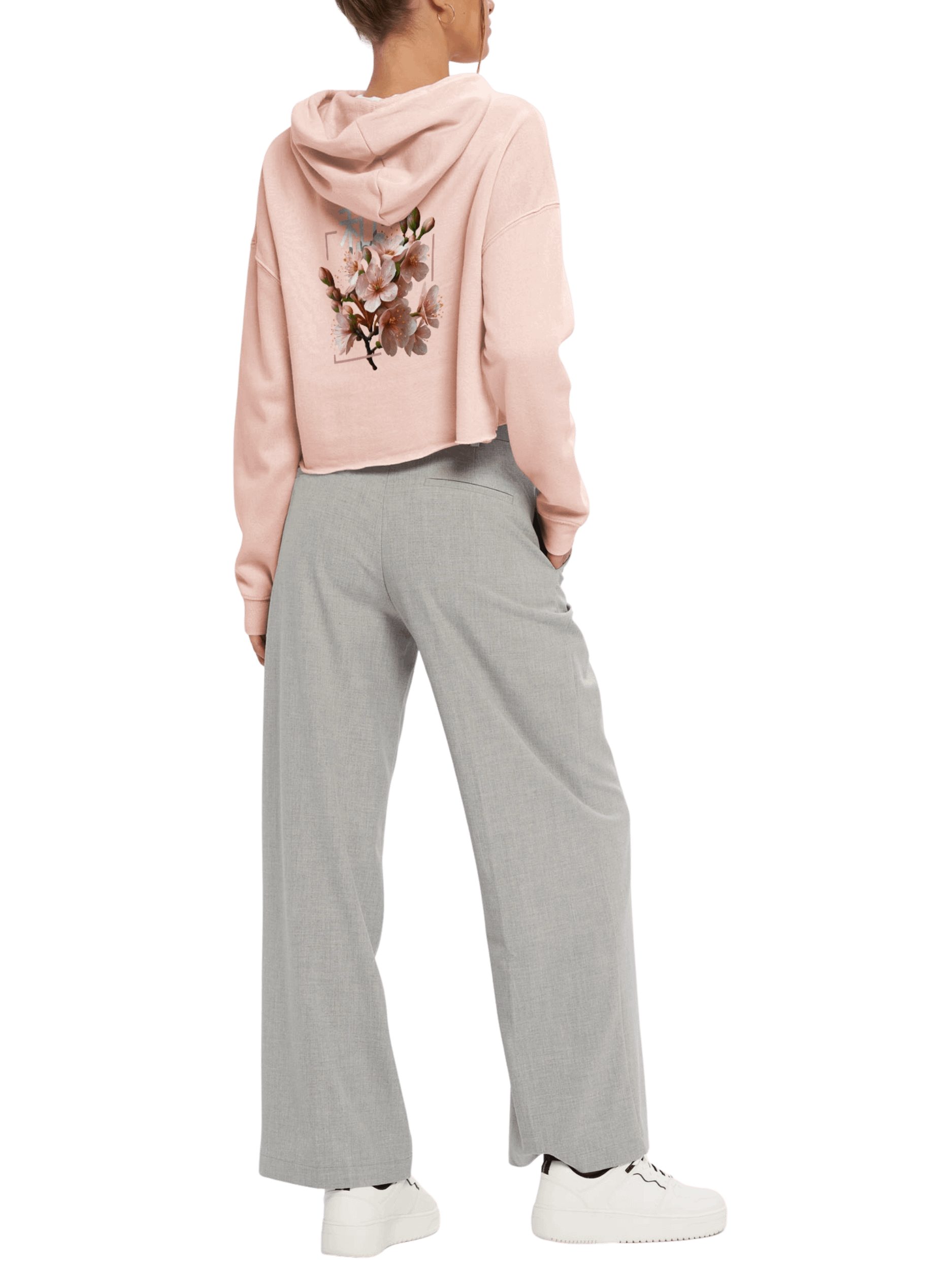 "Peace x Blossom" Crop Hoodie product image (4)