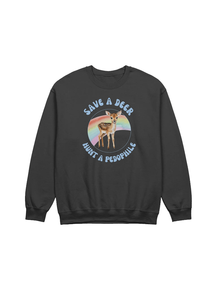 Save A Deer Hunt A Pedophile Rainbow Sweatshirt product image (1)