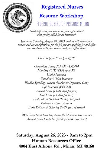 Anyone in the medical field I know take a look at this and pass it on. Great place to work and great retirement. Just check i...