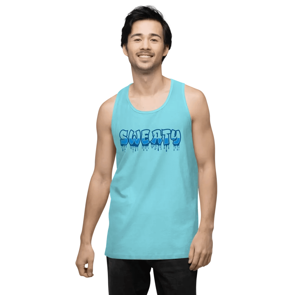 Sweaty Blue Logo Tank Top product image (18)