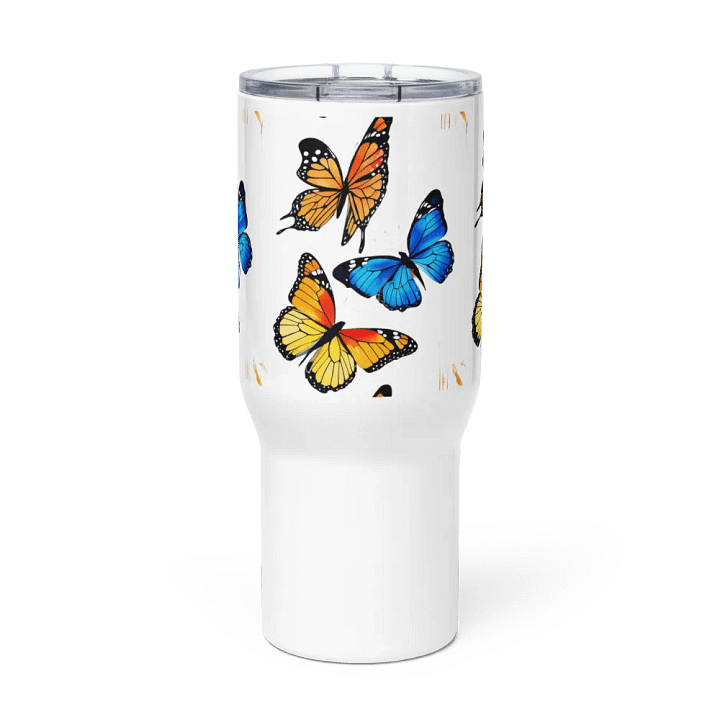 Stainless steel butterfly Travel Mug product image (2)